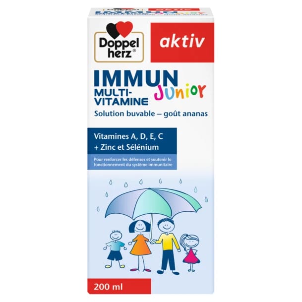 AKTIV IMMUN JUNIOR MULTI VITAMINE 200ML – DOPPELHERZ – vue 1