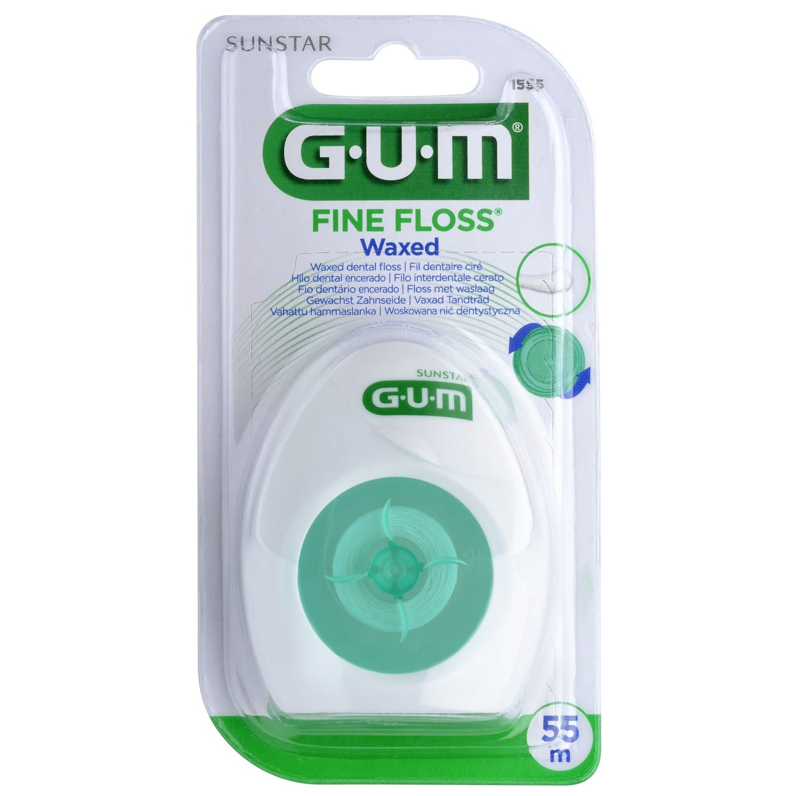 GUM FINE FLOSS WAXED 55M 1555