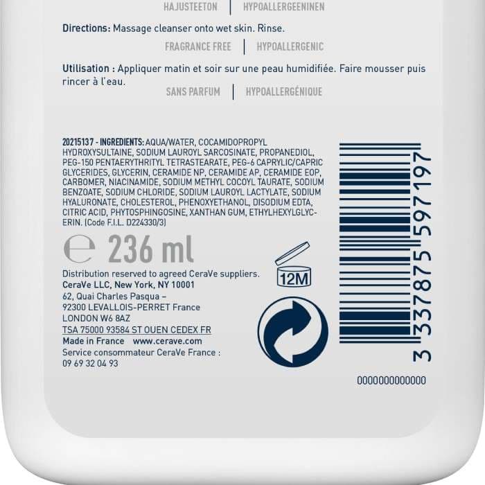 CERAVE GEL MOUSSANT 236ML view 2