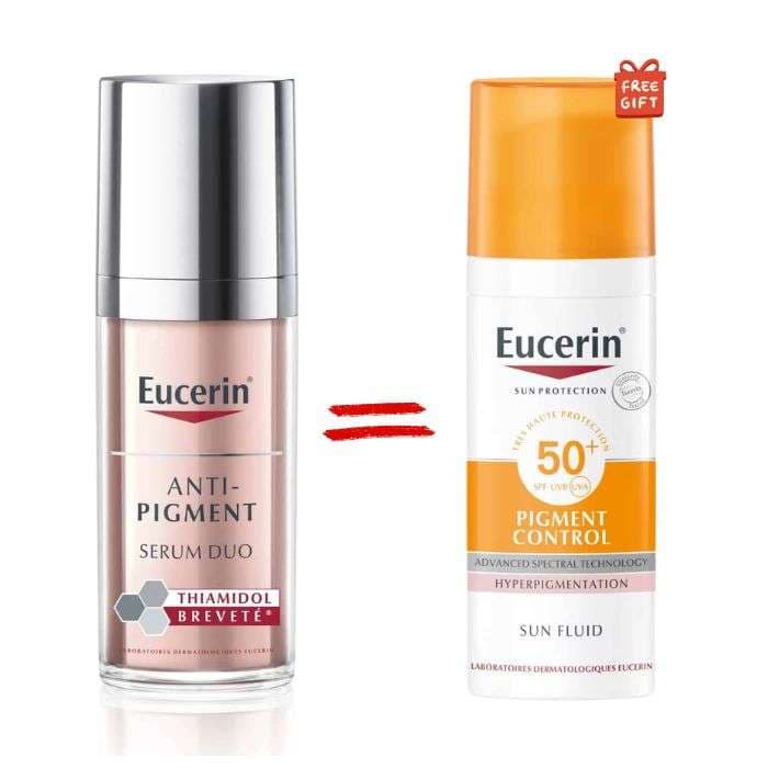 EUCERIN PACK ANTI-TACHES ANTI-PIGMENT SERUM DUO+PIGMENT CONTROLSPF50+ OFFERT view 0