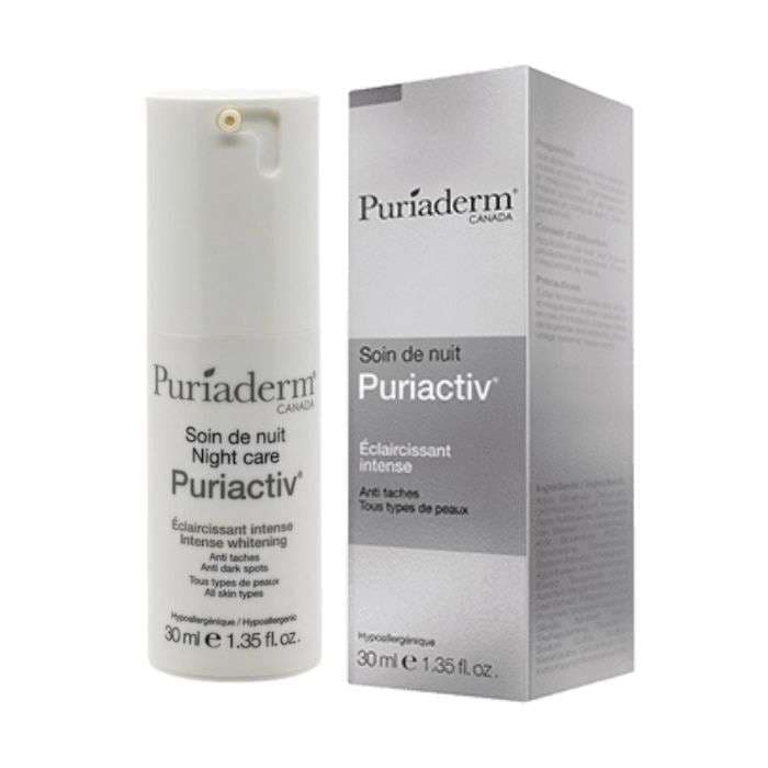 PURIADERM PACK PURIACTIV SOIN DE NUIT ECLAIRCISSANT 30ML+CREME INVISIBLE SPF50+ view 1