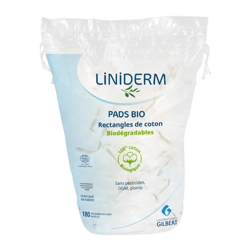 LINIDERM GILBERT PADS BIO RECTANGLES DE COTTON B180 8X10CM – GILBERT – vue 1